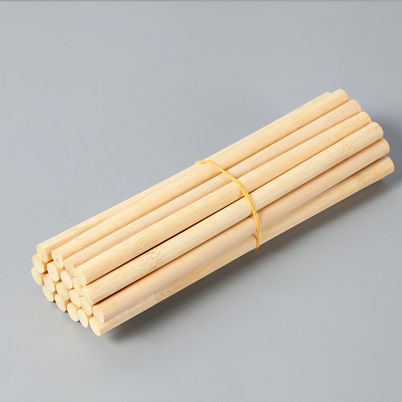 Factory Bamboo Stick Bamboo Stick Bamboo Stick Handmade diy6mm Flat Head Bamboo Stick 10mm Bamboo Stick Bamboo Stick Bamboo Stick Small Wooden Stick
