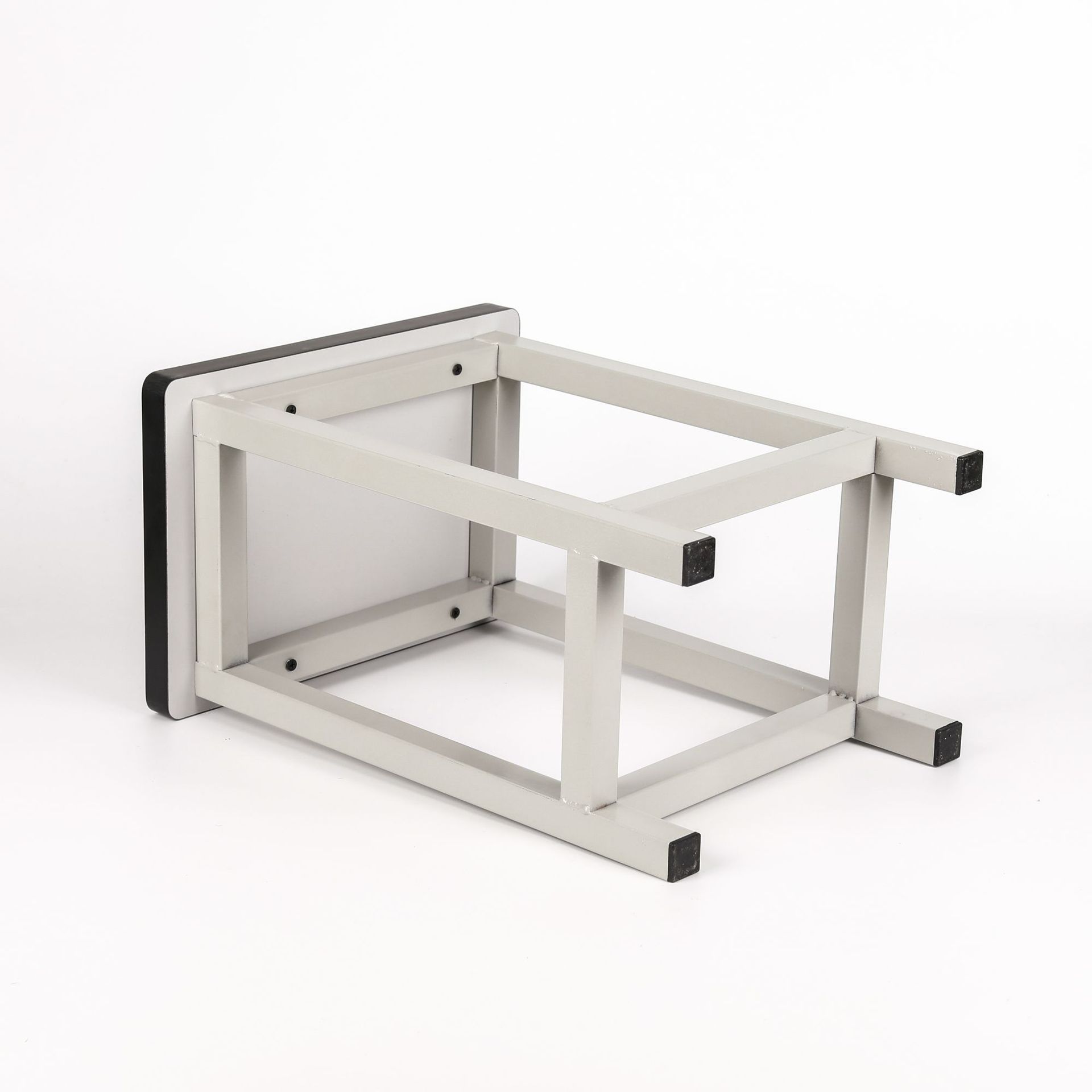 School Teachers Students Steel Wood Stool Canteen Factory Workshop Iron Frame Baking Paint Stool Staff Assembly Line Iron Square Stool