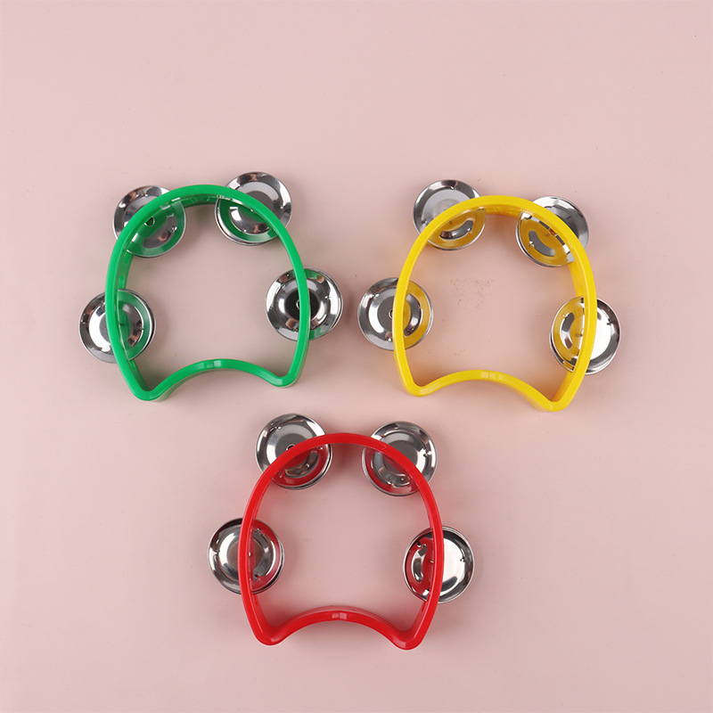 Orff Four-Bell Ring Bell Hearing Training Hand Bell Blue Hand-Cranked Bell Bracelet Bell Musical Instrument Hand-Held Rattle