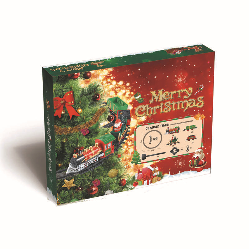 Cross-Border Christmas Tree Train Children's Light Music Hanging Track Christmas Gift Electric Train Toy Wholesale