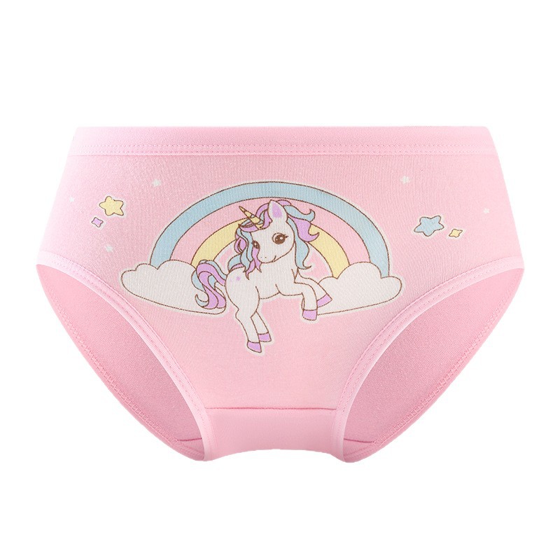 Exclusive Girls' Underwear Four-Corner Cotton Cartoon Printed Boxer Briefs for Girls and Middle-Aged Children's Underwear for Girls Wholesale