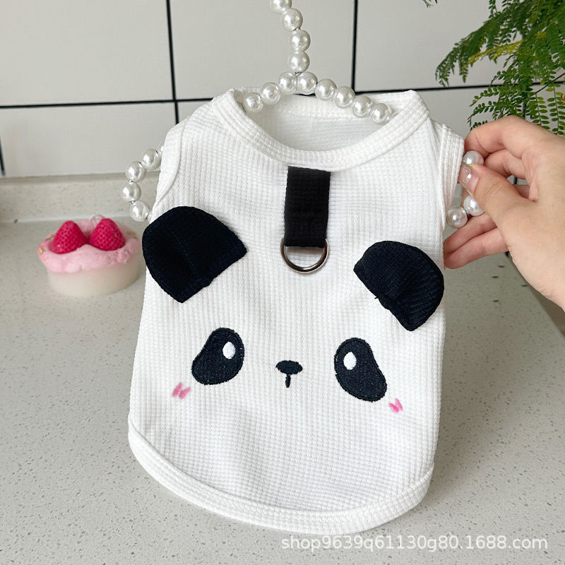 Spring and summer new Japanese and Korean style pet cat cat dog dog cat clothes Teddy Bixiong VIP towable waffle vest
