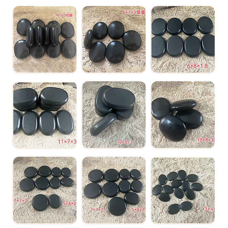 Wholesale massage volcano energy stone beauty salon spa massage stone heating box set back massage hot compress Stone
