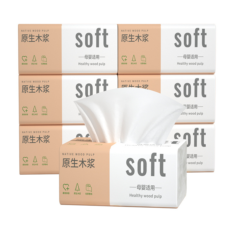 60 Packs of Tissue Paper, Whole Box of Paper Towels, Wholesale Affordable Napkins, Family Size Paper Towels, Toilet Paper for Home Use