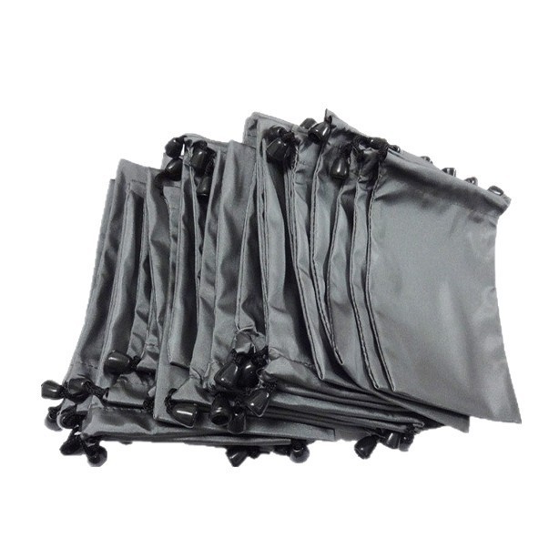 Mobile power waterproof cloth bag mobile phone charging treasure storage bag gray waterproof bag selfie stick black bunted flannel bag