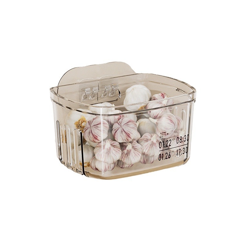 Kitchen Scallion, Ginger and Garlic Storage Box Ginger and Garlic Hanging Basket Hanging Wall-Hanging Multi-Function Space-saving Storage Artifact