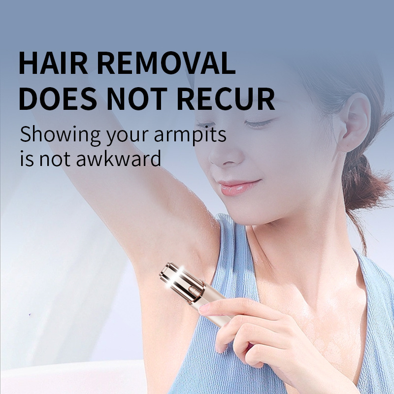 Women's Eyebrow Trimmer, Private Area Shaver, Mini Two-In-One Portable Lipstick Shaver, Electric Full-Body Hair Remover