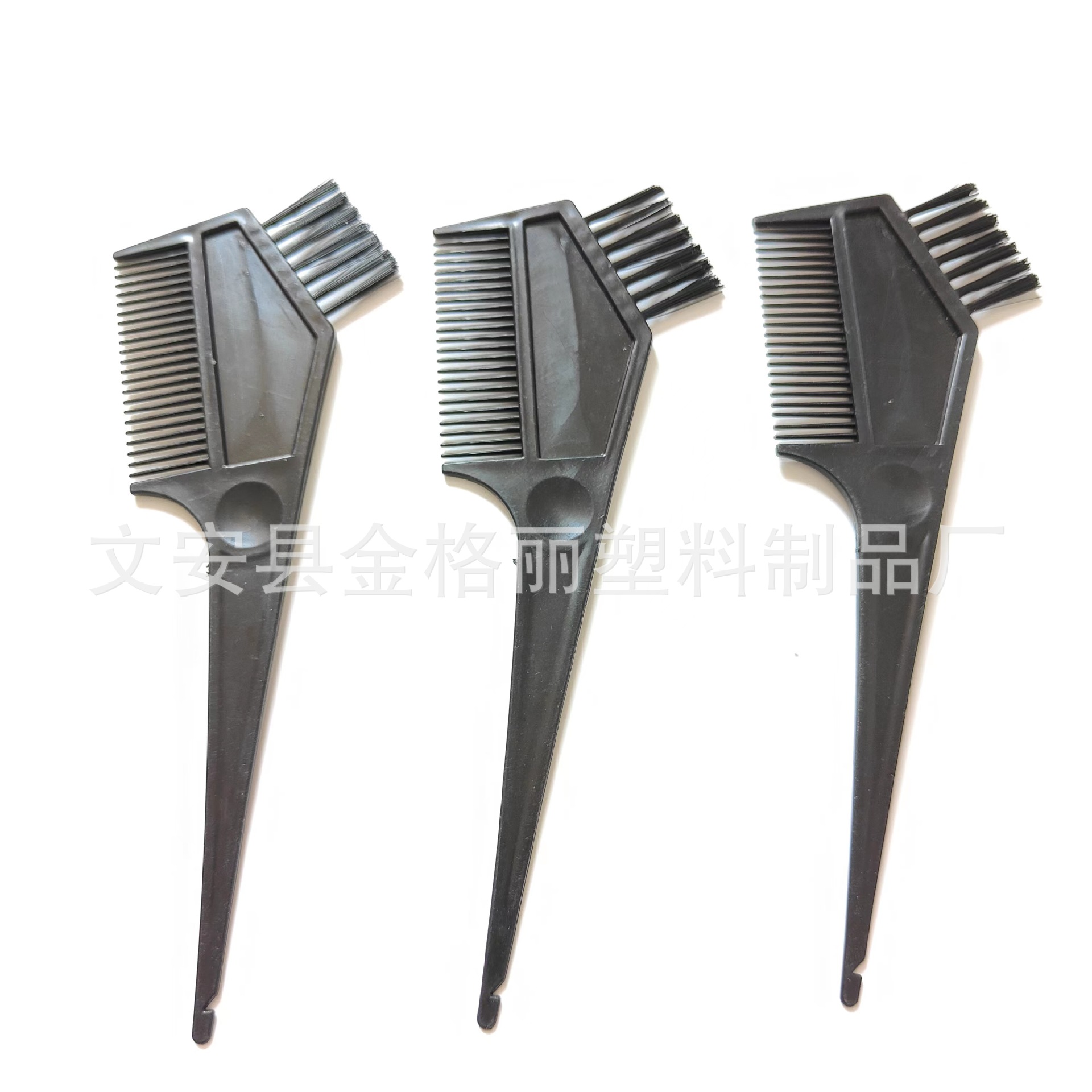 Оптовая продажа инструментов для волос, черная расческа для окрашивания, маленькая расческа для ухода за волосами, пластиковая двусторонняя расческа для окрашивания