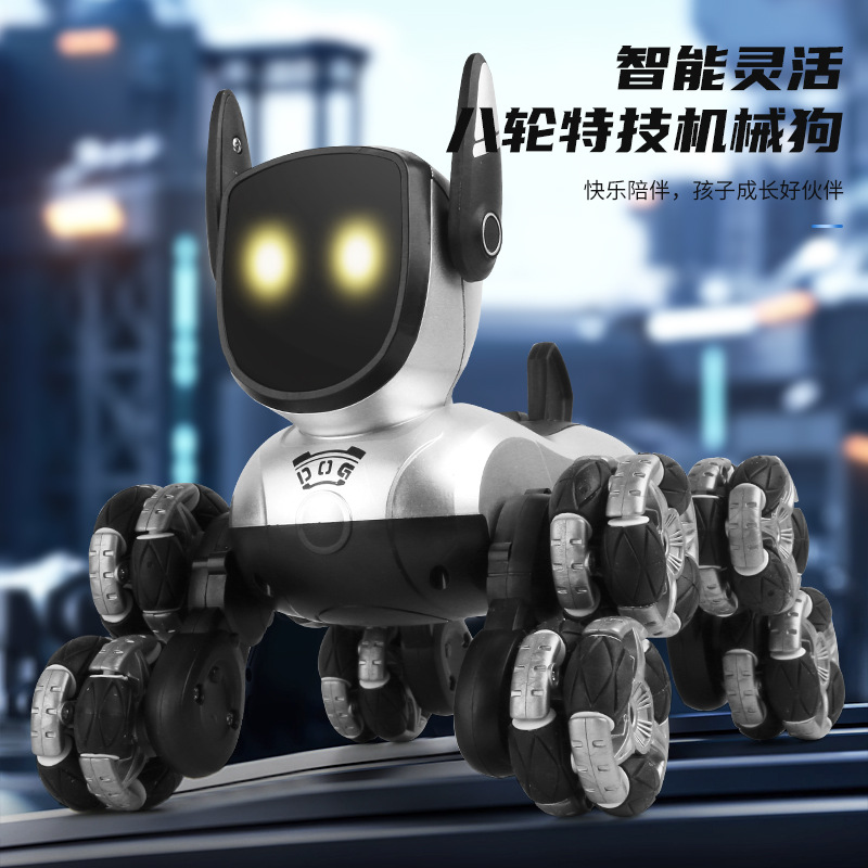 Remote control car eight-wheel stunt mechanical dog climbing off-road vehicle electronic machine dog gesture induction voice control children's toy
