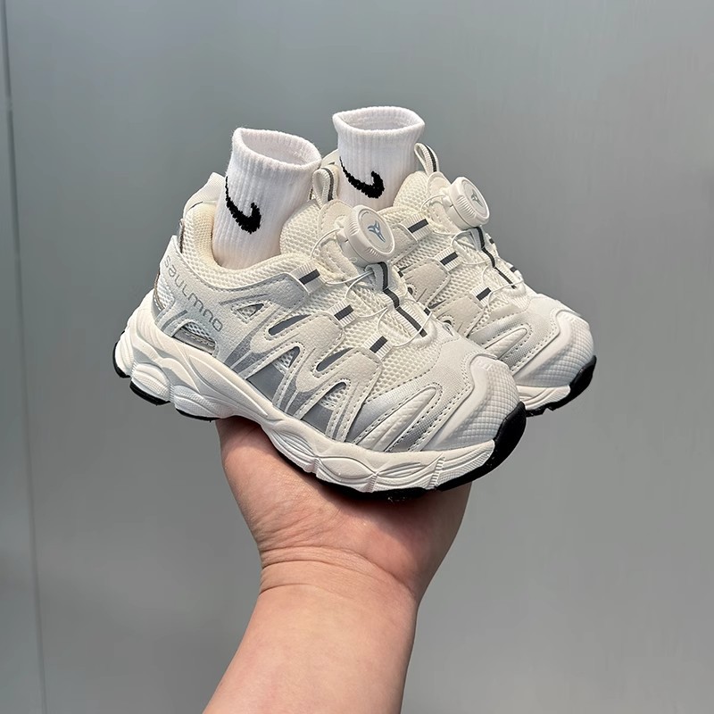 Girls' Sports Shoes 2025 Spring New Children's Rotating Buckle Lightweight Breathable Casual Dad Shoes Boys' Running Shoes