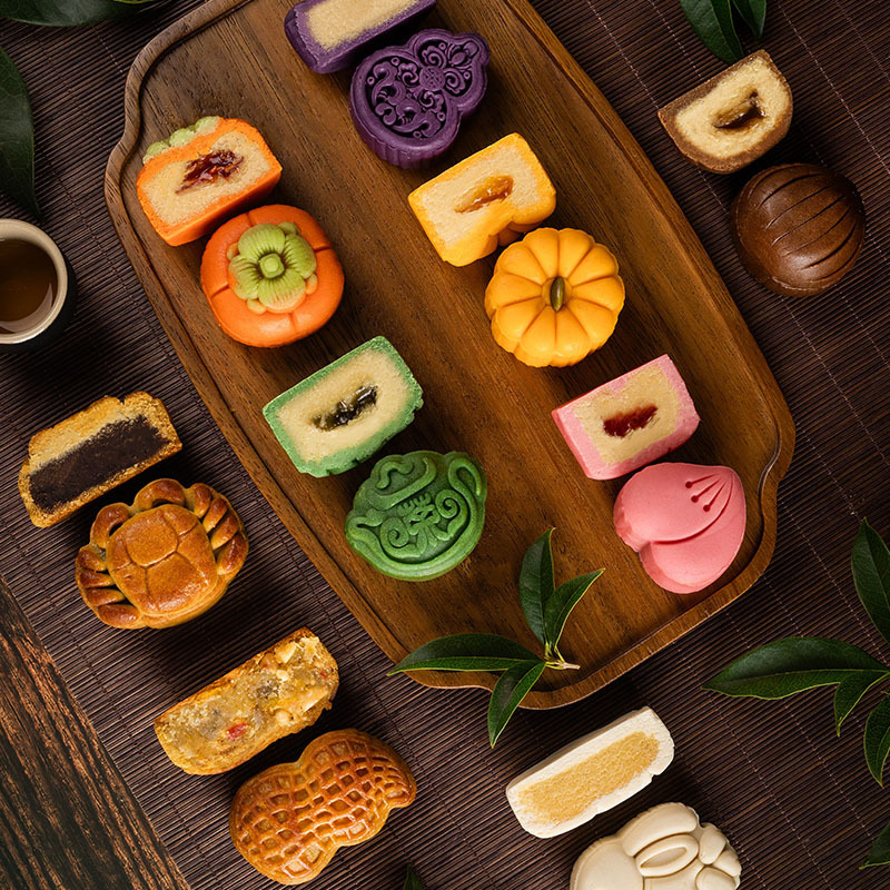 Mid-Autumn Festival New Chinese Pastry Palace Custard Flowing Dessert Table Afternoon Tea Bulk Gift Wholesale Group Purchase