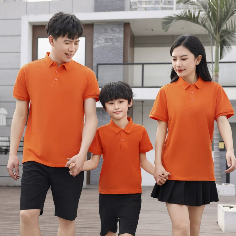 Customized Pure Cotton Polo Shirts, Corporate Advertising Shirts, Collared Short-Sleeve T-Shirts, Embroidered Work Clothes with Logo Printing, Sweat-Absorbent