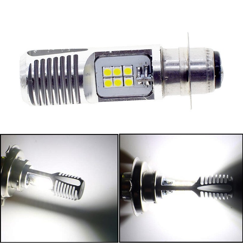 Motorcycle Led Headlight Single Claw P15D H6 H4 Ba20D 2835 12Smd Headlight Car Bulb