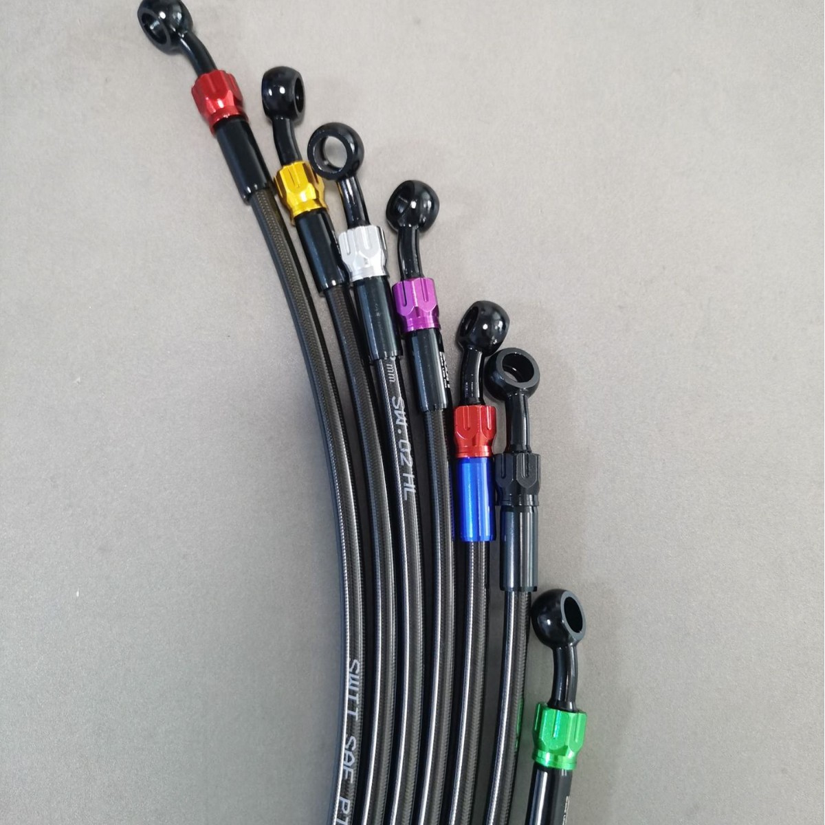 Motorcycle Hose An3 28 90 Degree M10 Hydraulic Brake Line Oil Hose for Motorbike