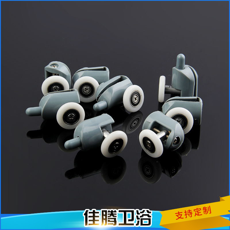 Factory supply single wheel bathroom glass sliding door pulley shower room accessories hanging wheel accessories