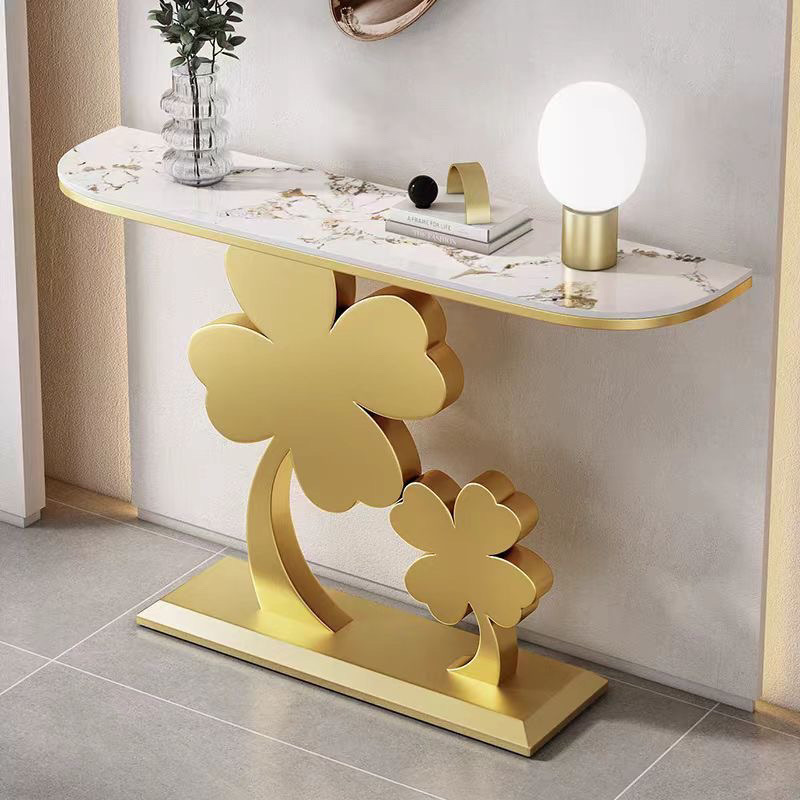 Yhu Light Luxury Art Entrance Cabinet Wall Living Room End Desk Creative Decoration Decorations Long Table
