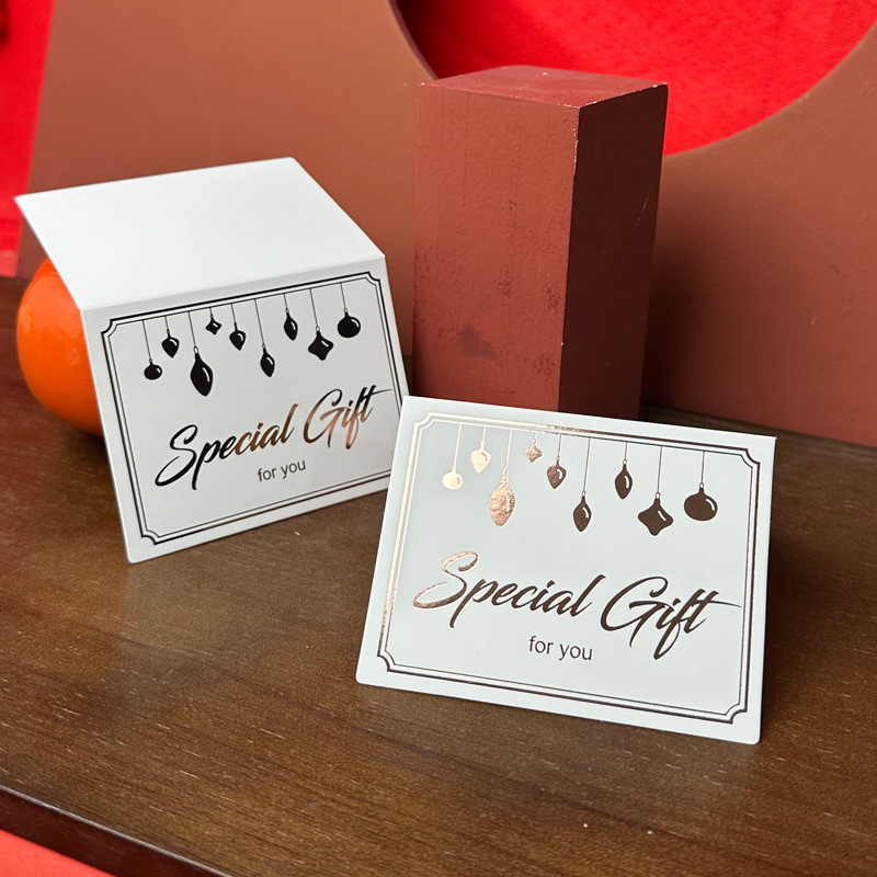 Spot Hot rose gold small fresh birthday card holiday thank you card Flower Baking Shop gift blessing small greeting card