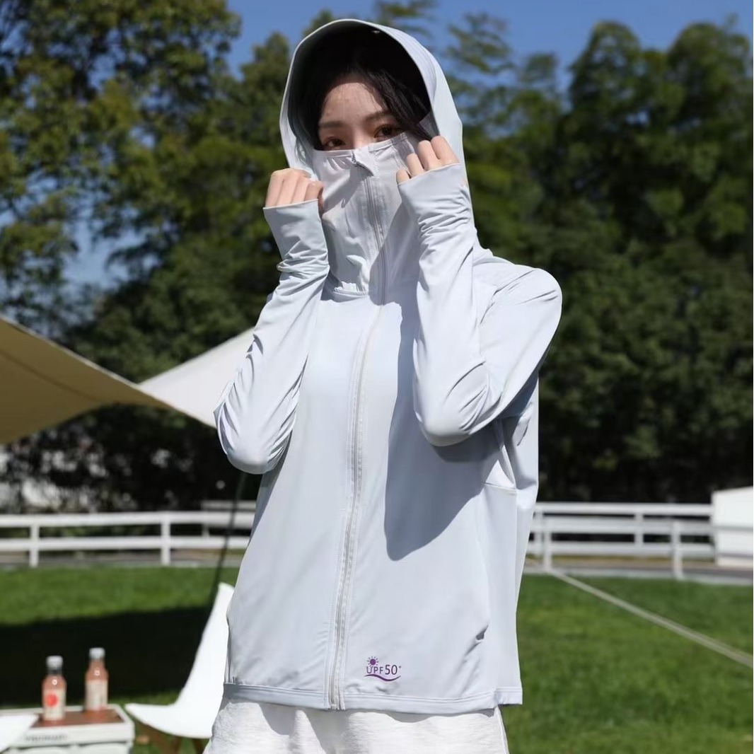 Men's and Women's Same Style Ice Silk Sun Protection Clothing for Women in Summer 2025 New Large Brim Anti-Uv Breathable Sun Protection Clothing