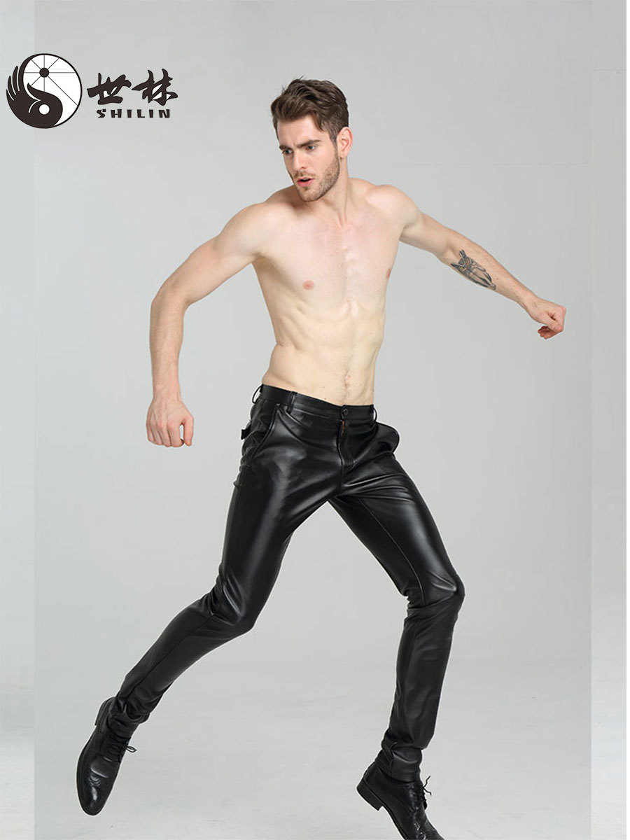 2025 кросс-бордерные водонепроницаемые кожаные брюки для мотоциклов весна и осень, узкие, большие размеры, ПУ брюки оптом