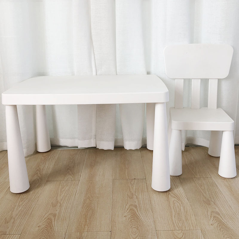 Children's Table and Chair Package Baby Reading Area Small Table Toy Learning Table Plastic Early Education Game Zhuo Chair Package