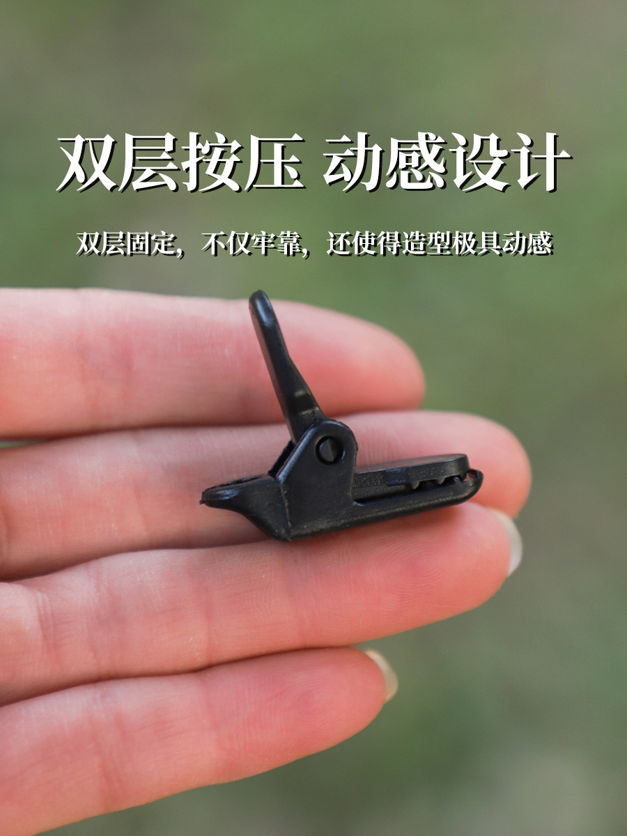 Spot supply outdoor tent clip canopy clip reinforced windproof waterproof tent clip multi-functional rope buckle Outdoor