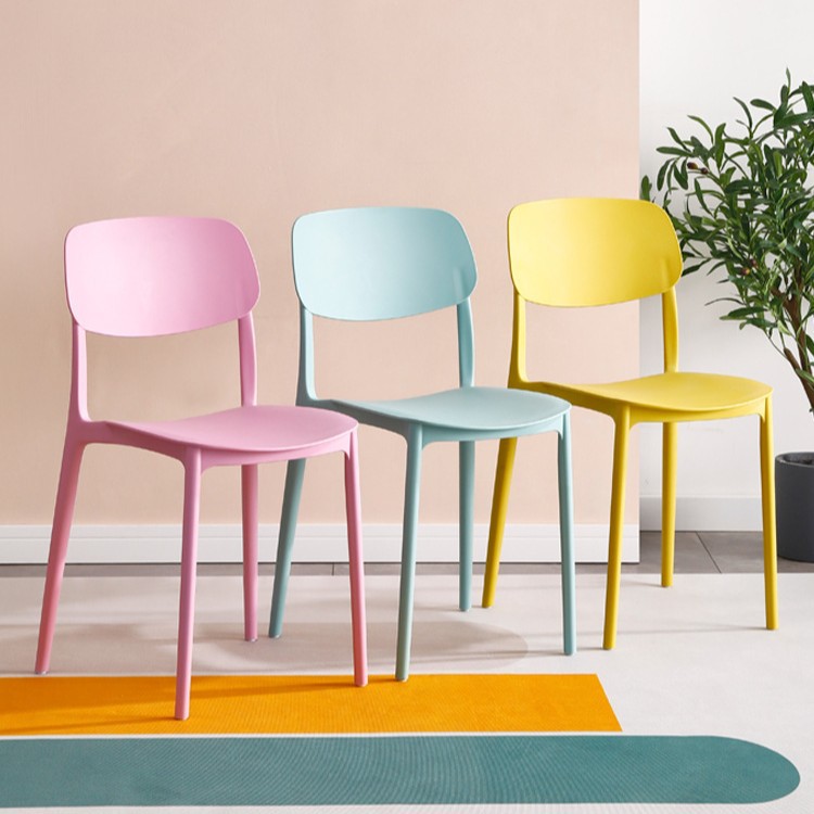 Plastic Chair Home Comfortable Simple Dining Chair Manufacturer Modern Simple Internet Celebrity Stool Custom Economical Backrest Chair