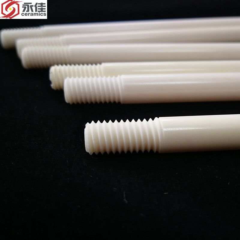 Aluminum Oxide Zirconia Ceramic Threaded Rod Threaded Shaft
