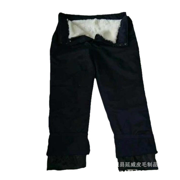 Sheep Shear Fur All-In-One Leather Pants for Men and Women, Sheepskin Fur Pants with Removable Liner, Can Be Worn by Middle-Aged and Elderly People