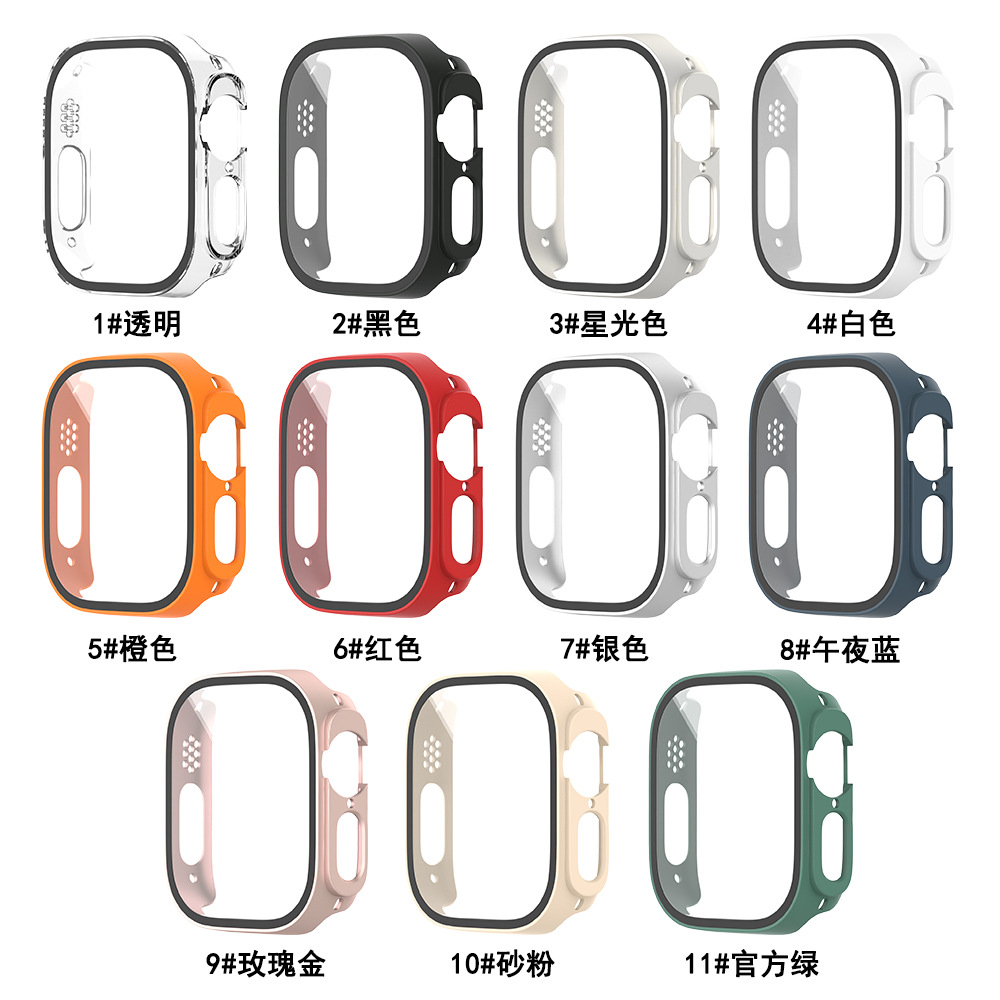 For Apple Watch Case Ultra Apple Watch Case PC Apple Case Tempered Film iwatch Case