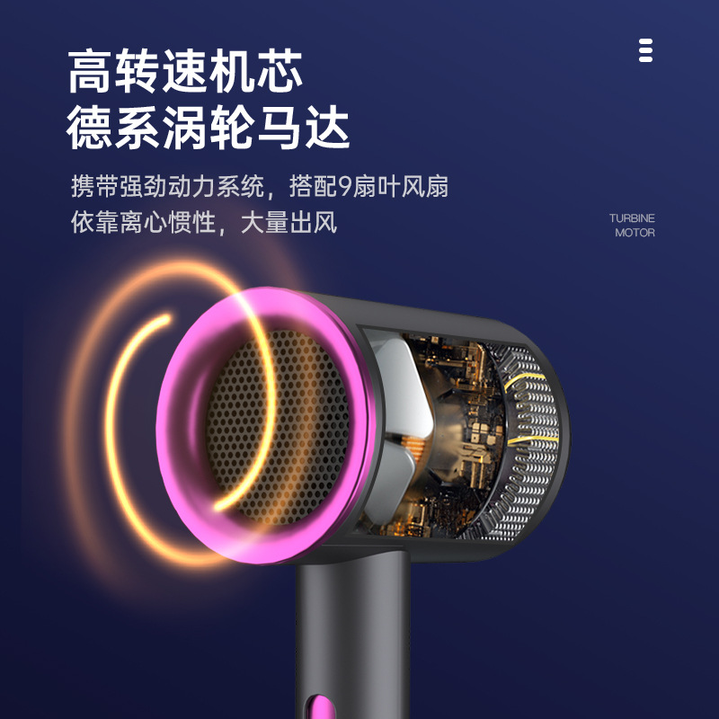 Hair Dryer Household Blue Light Negative Ion Hair Salon High-Power Hair Dryer Dormitory Hot and Cold Air Hair Dryer Gift Delivery