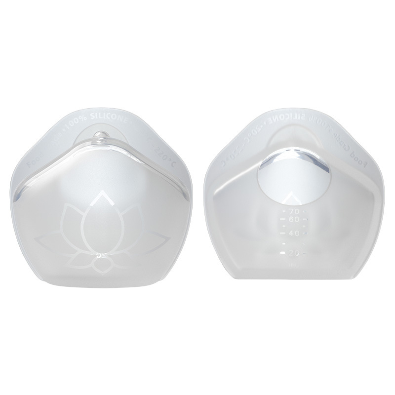 Wearable silicone milk collector hands-free full silicone breast pump breast milk collector manual silicone milk collector