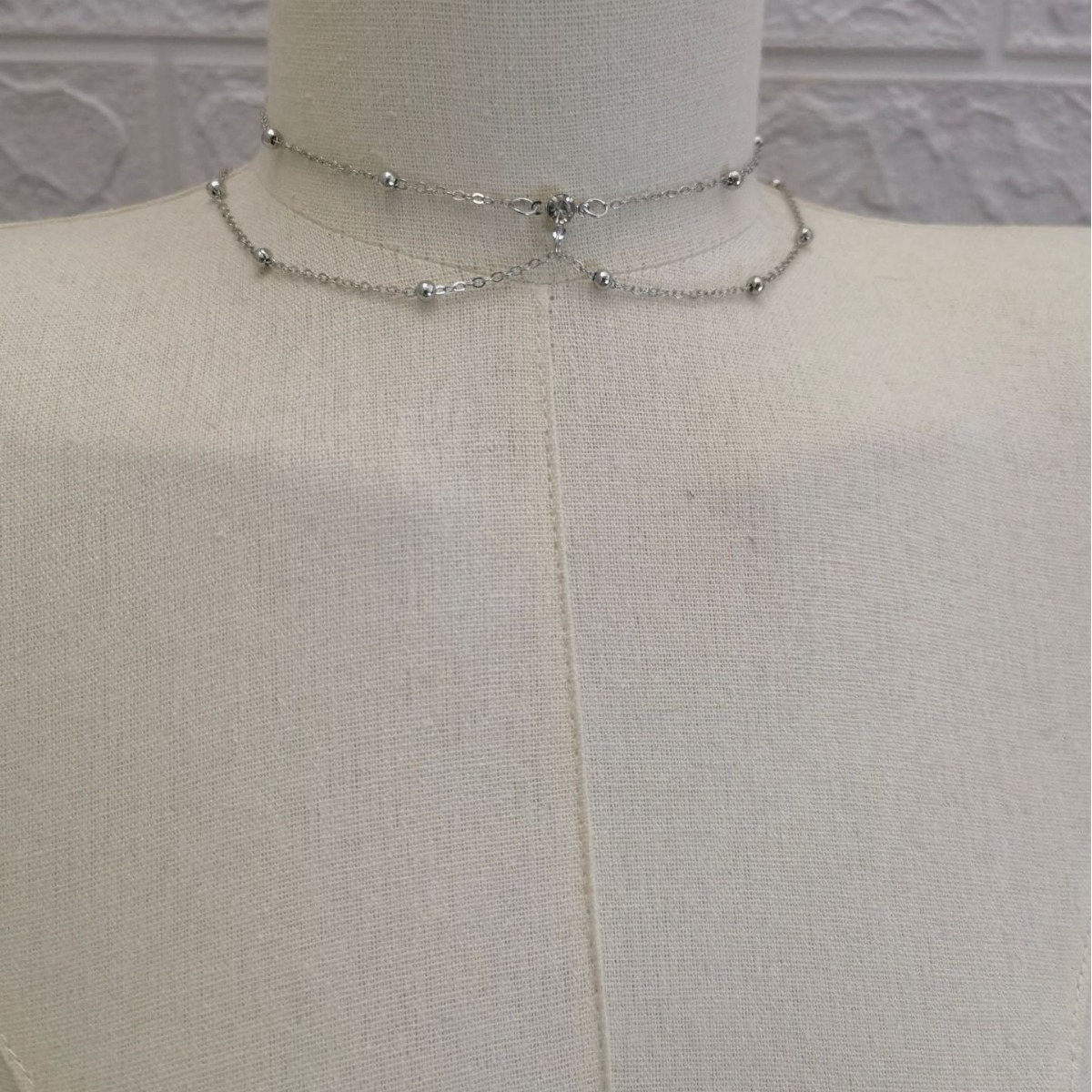 Cross-border European and American Sexy Exaggerated Beach Casual Body Clothing Chain Necklace Flash Diamond Pendant Tassel Necklace Chest Chain