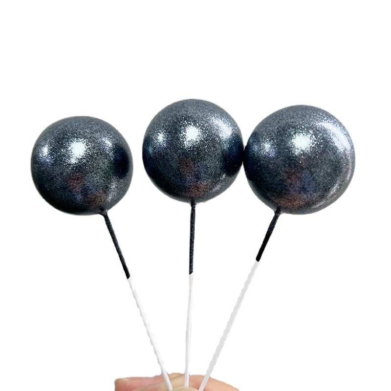 Cake Decorations Golden Ball Golden Ball Birthday Party Dress Up Supplies Pearl Effect Color Ball Card