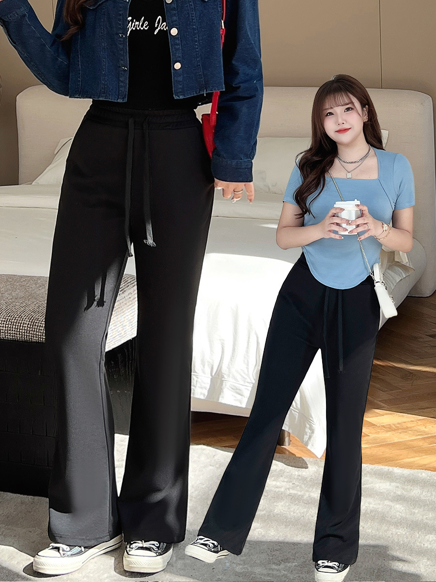 Штаны Runqi N8658 с микрофиброй, оптовая продажа больших размеров, женские брюки