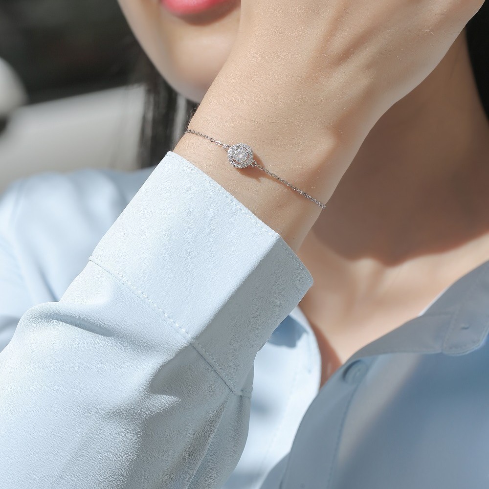 Factory Direct 18K Gold Custom Diamond Minimalist Niche Design Ins Style S925 Silver Igi Cultured Diamond Bracelet