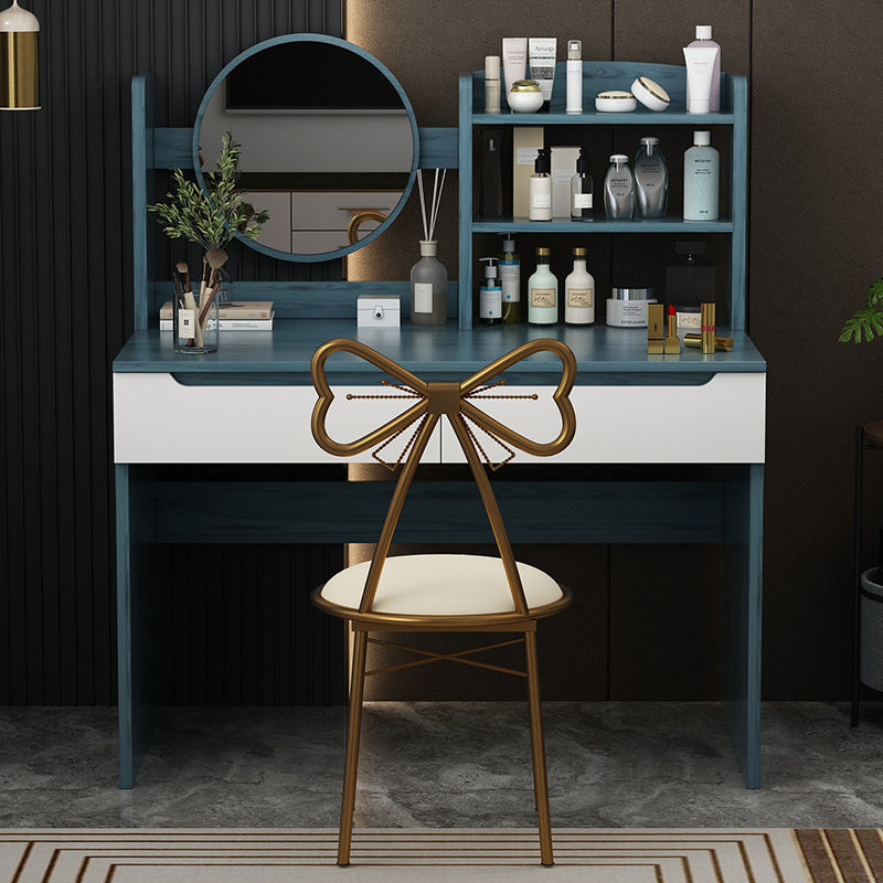 Dressing Table Storage Cabinet Integrated Modern Simple Dressing Table Bedroom Small Apartment Small Mesh Dressing Table