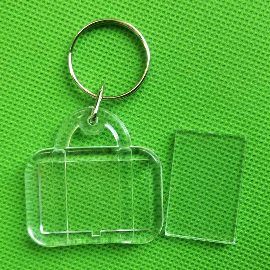 Creative Transparent Acrylic Blank Photo Frame Keychain Bag Scenic Spot High Color Value Pendant DIY Photo Keychain