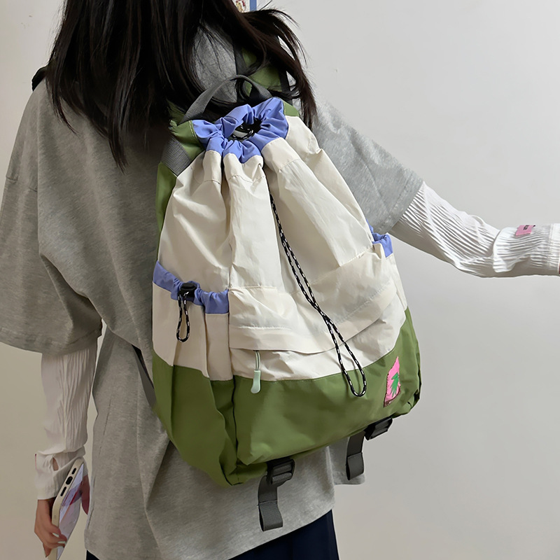 New 2024 Lightweight Casual Backpack Drawstring Bag Outdoor Sports Mountaineering Large Capacity Travel Bag