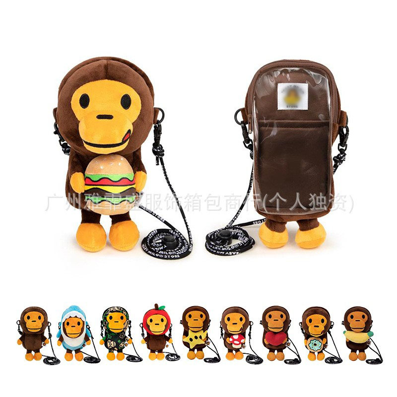 В наличии, японский модный бренд Bapex Milo, детская сумка через плечо, камуфляжная сумка для телефона, мультяшная