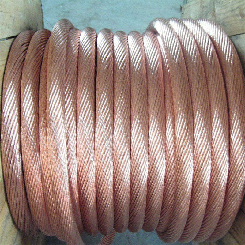 Copper-clad steel strand copper-plated steel strand grounding wire factory lightning protection down conductor braided copper-clad steel strand