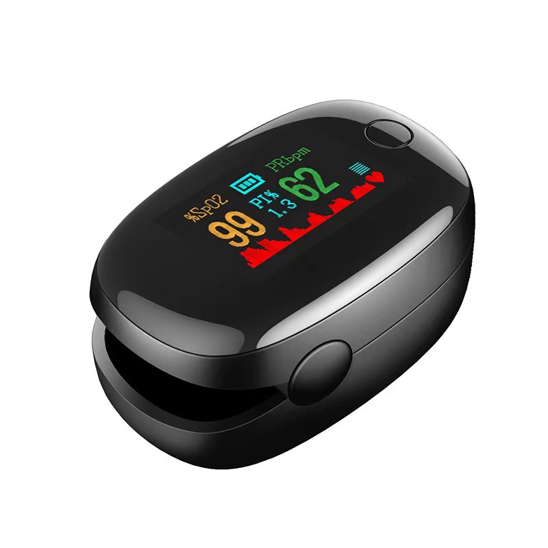 LK87 in stock finger clip type heart rate meter measuring fingertip type blood oxygen saturation monitoring pulse black gem oximeter