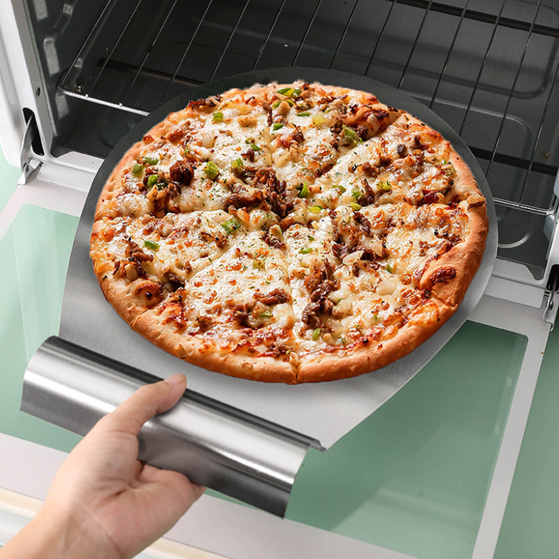 Stainless Steel Cake Transfer Shovel Baking Tools Bread Pizza Tray Transferor Curl Pizza Shovel in stock