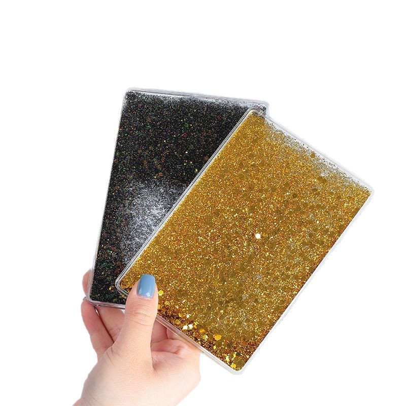 Transparent quicksand goo card brick acrylic D IY hand account sticker mahjong brick color flow hemp goo plate children's gift