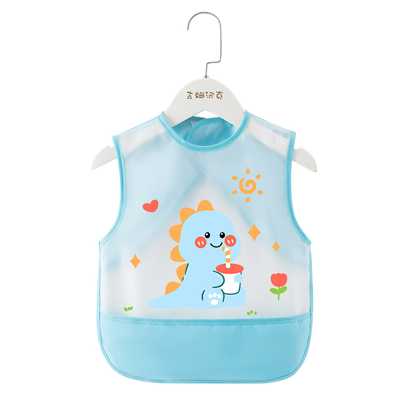 Baby Eating Bib Waterproof Anti-Dirty No-Wash Kidsren's Smock Baby Rice Pocket Kidsren's Food Supplement Apron Sleeveless Apron