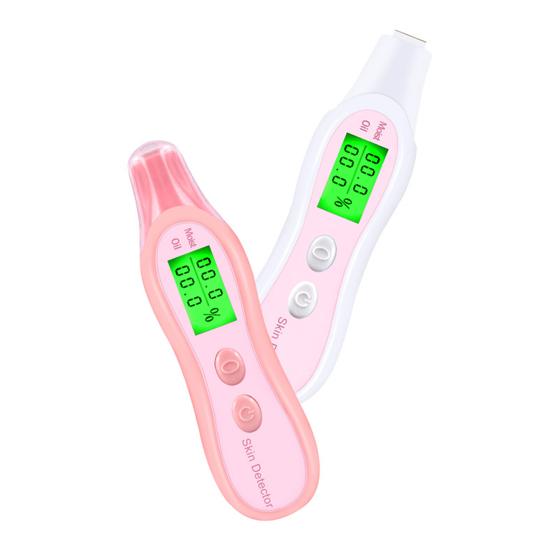 Skin Tester to Detect Skin Moisture and Oil, Elasticity, Home Facial Detection Pen, Dry Battery, Portable