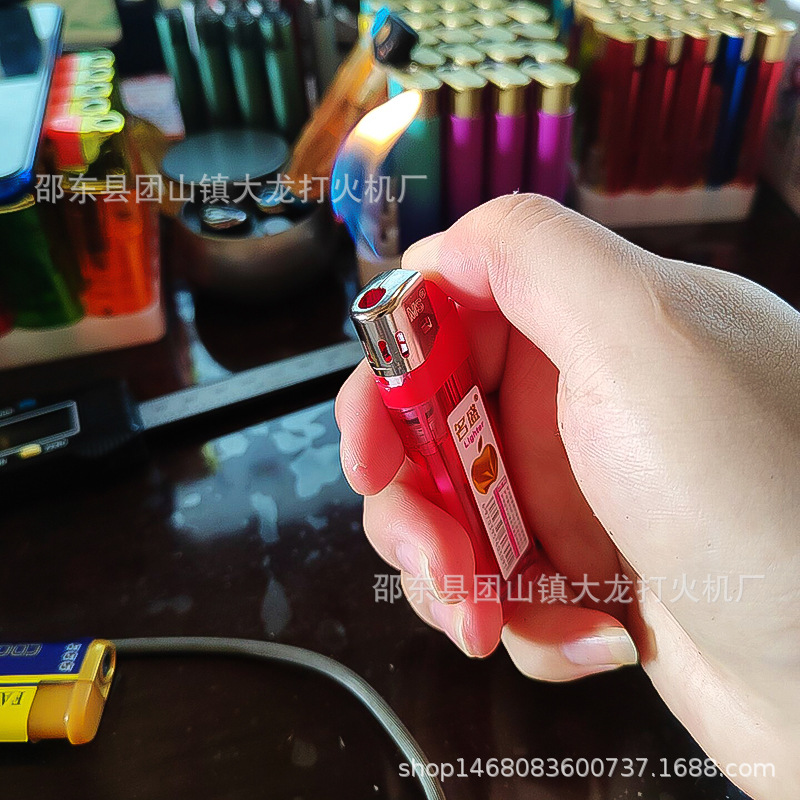 Mingsheng 309 open flame lighter manufacturers wholesale one-time enlarged and widened transparent lighter