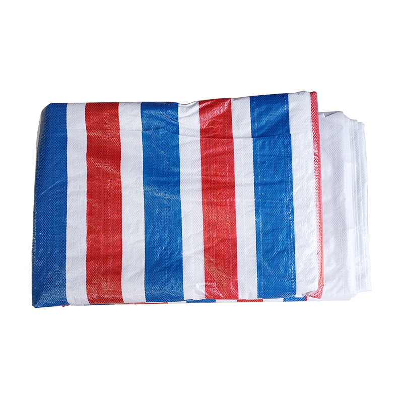 Laminated Color Strip Cloth Engineering Shade Cloth Waterproof Cloth Rainproof Cloth Red White Blue Plastic Cloth Tricolor Goods Yard Cover Cloth Tarpaulin