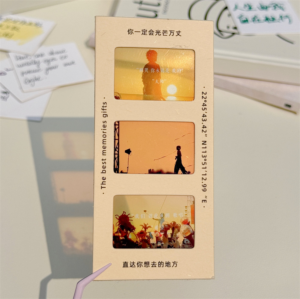 Тройная закладка, пленка Kodak, пустой зажим, бумажная рамка, ретро обратная пленка, слайд, подарок, идея подарка