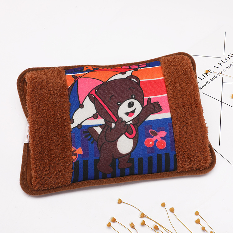 In stock foreign trade double intervention cartoon polka dot printable logo pattern electric hot water bag cross-border explosion-proof hand warmer wholesale