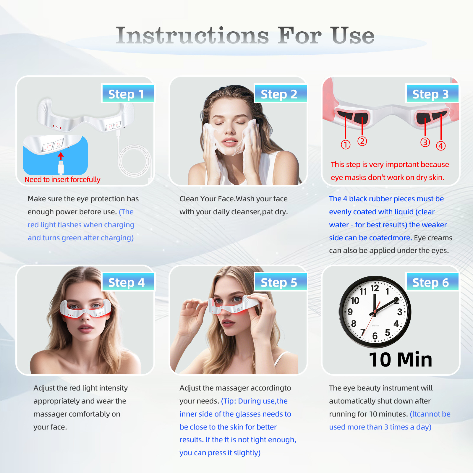 3D Eye Care Instrument Eye Red Light Ems Microcurrent Electric Cross-Border Care Beauty Instrument Manufacturer Wholesale